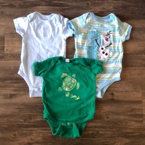 3-Pc Bundle Boys Onesies size 12 months